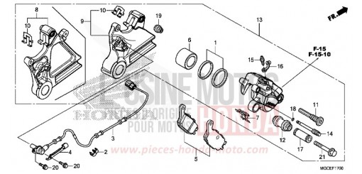 REAR BRAKE CALIPER CB1100AE de 2014